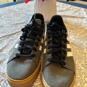 Adidas Men's Black and White Sneakers